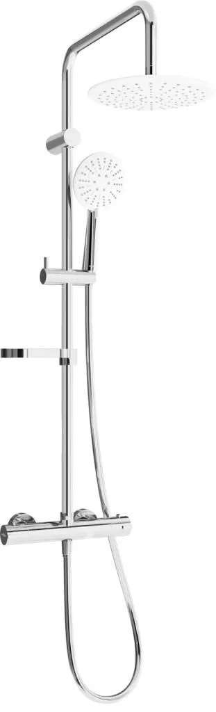 Kit douche mural moderne avec robinet thermostatique, Mexen KX67, Blanc