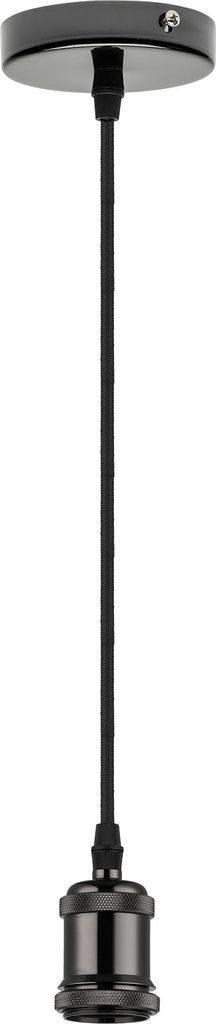 E27 Lampenaufhängung mit 150CM Textilkabel – Schwarze Perle Produktbild 