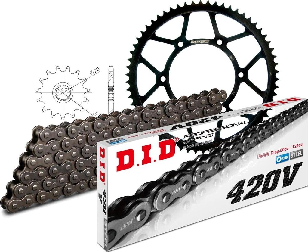 DID Kit Stahl CPI SM50 Supermoto 06-12 11-62-136 DID420V Clip