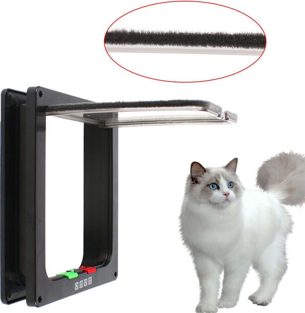 Katzenklappe Hundeklappe Fliegengittertür 2-Richtungs-Tür Eingangtürpaneele Installieren Leicht