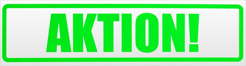 Kiwistar Aktion! Magnetschild Schild magnetisch - 30cm Neongrün - Magnetfolie für Auto PKW Kfz