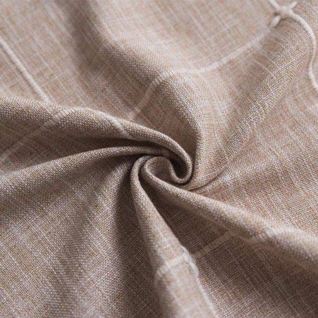Rechteckiges Tafelkleed aus Leinen, kariert, 135x180cm, Beige, Dekoration