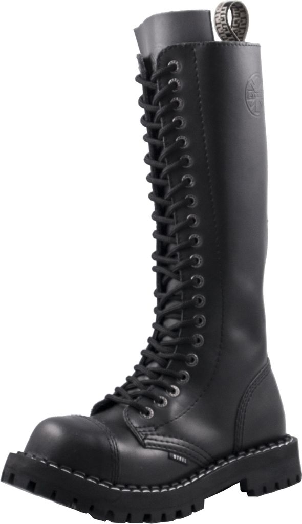 Steel - Full Black, 20-Loch Boots