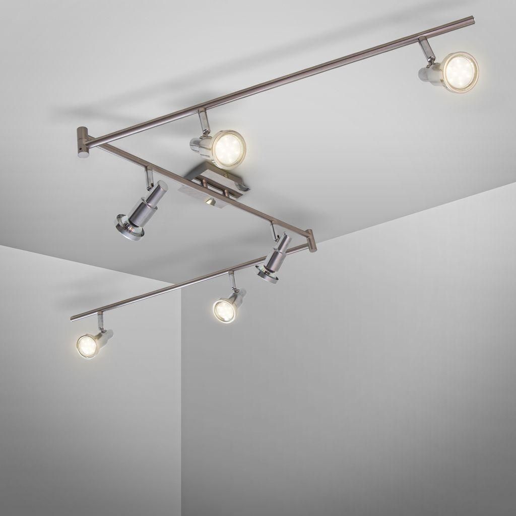 LED plafondlamp, railsysteem, 6 lampen. Moderne spotlamp, Productafbeelding 