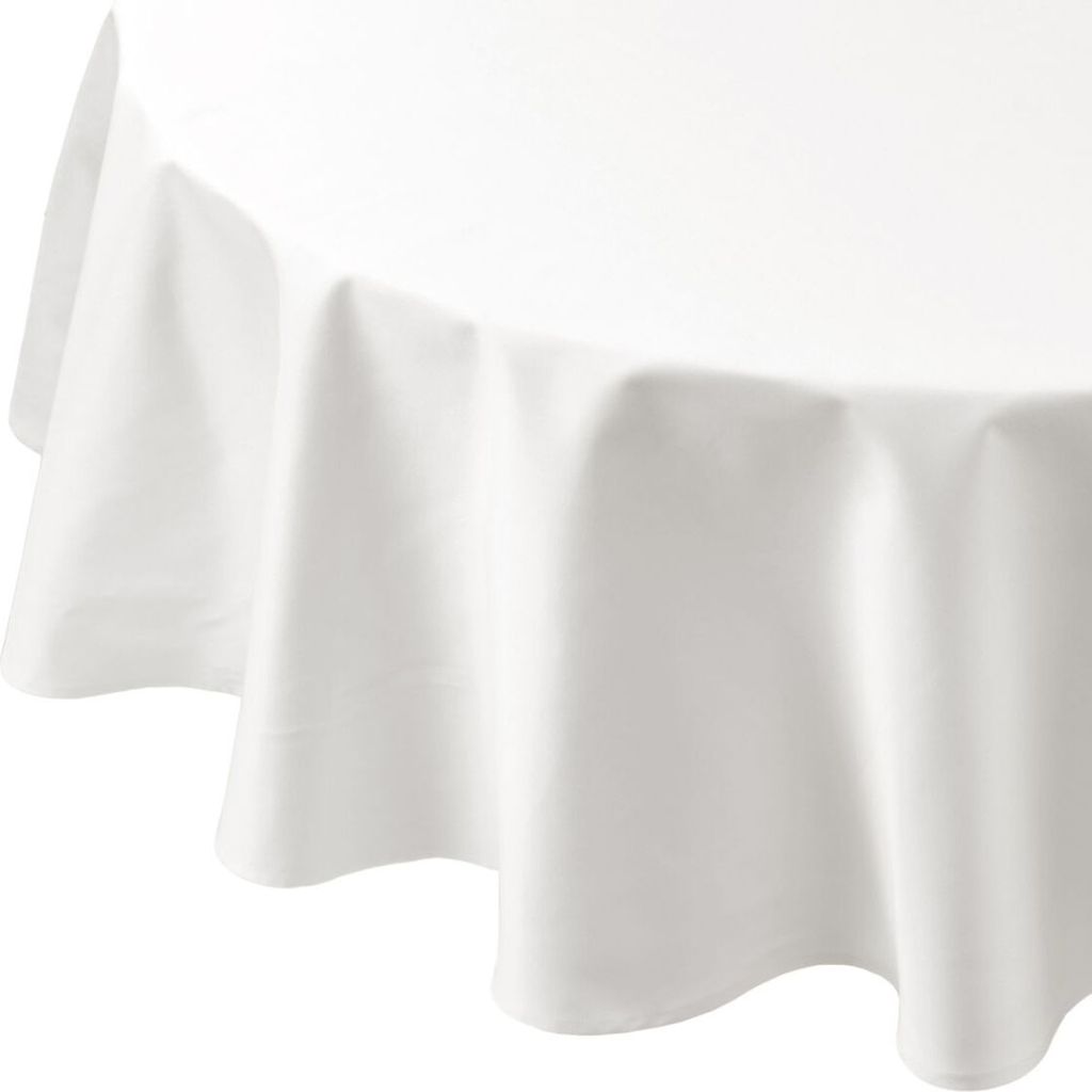 Curt Bauer Satin-Tischtuch rund Gent 1514 Farbe offwhite Größe rund 160