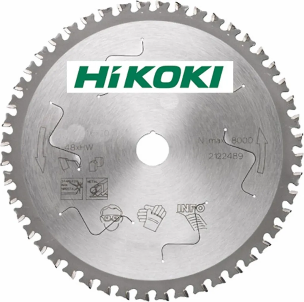 Disque de coupe aluminium 255 mm 80 dents pour scie circulaire Hikoki