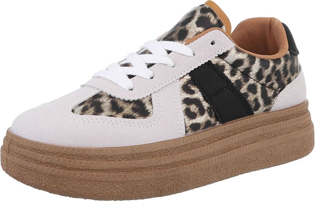 Ital-Design Damen Freizeitschuhe Wildlederoptik, Lederoptik Sneakers Low 88843413 Grau Gr. 39