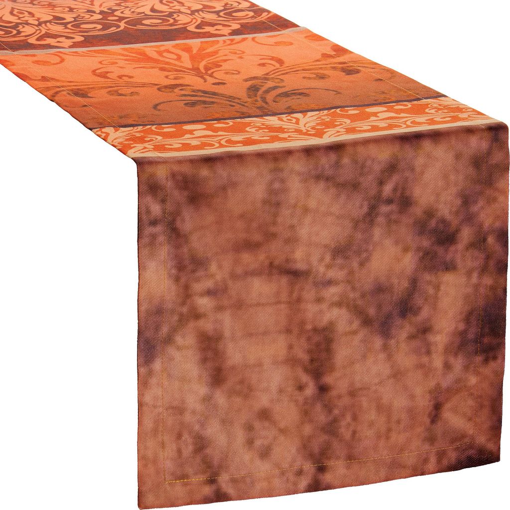 Erwin Müller Tischläufer Paisley" orange 40x170 cm"
