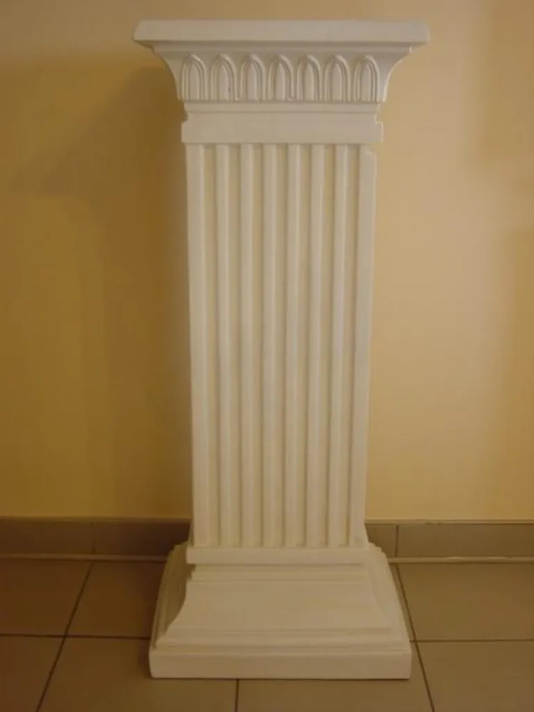 Colonne de décoration Design Sculpture Figures Art Moderne Blanc Pur