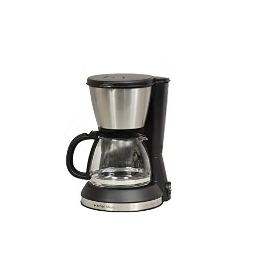 Machine à Café Filtre Compacte Kitchenchef 6 Tasses Design Noir et Inox