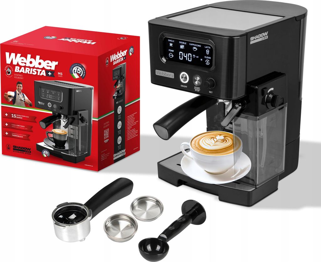Webber 15 Bar Halbautomatische Flaschenkaffeemaschine M5