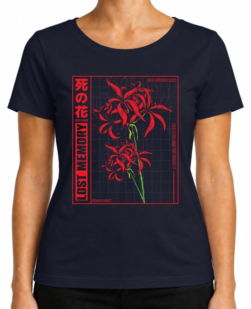 Camiseta para mujer con diseño de "Rote Spinnenlilie" Imagen del producto 