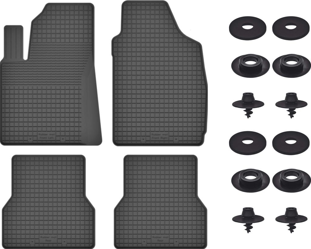 Gummimatten Mit Stoppern Für: Ford Ka Mk2 Fl (2012-2018) Schwarz Set