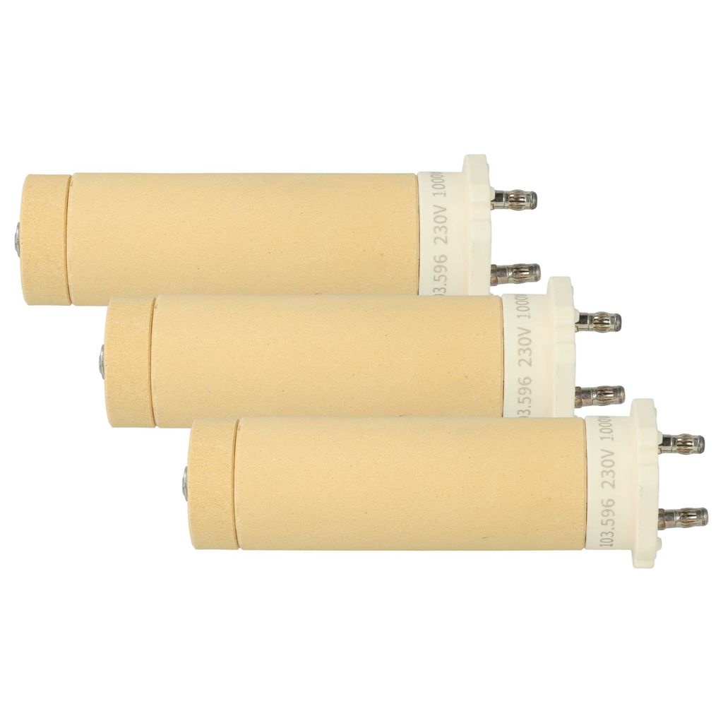 vhbw 3x Heizelement kompatibel mit Leister Triac S, BT, AT, ST Heißluftschweißpistole - 1000 W, Keramik Heizkern, 3 x 10,3 cm