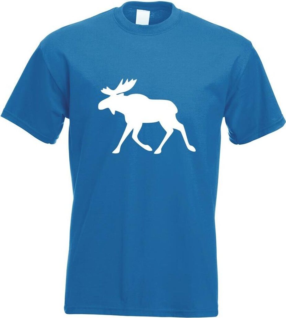 Kiwistar - T-Shirt - royal - Elch - Schweden Motiv Bedruckt Funshirt Design Print - mit Motiv Bedruckt - Funshirt Design - Sport - Freizeit - Herre...