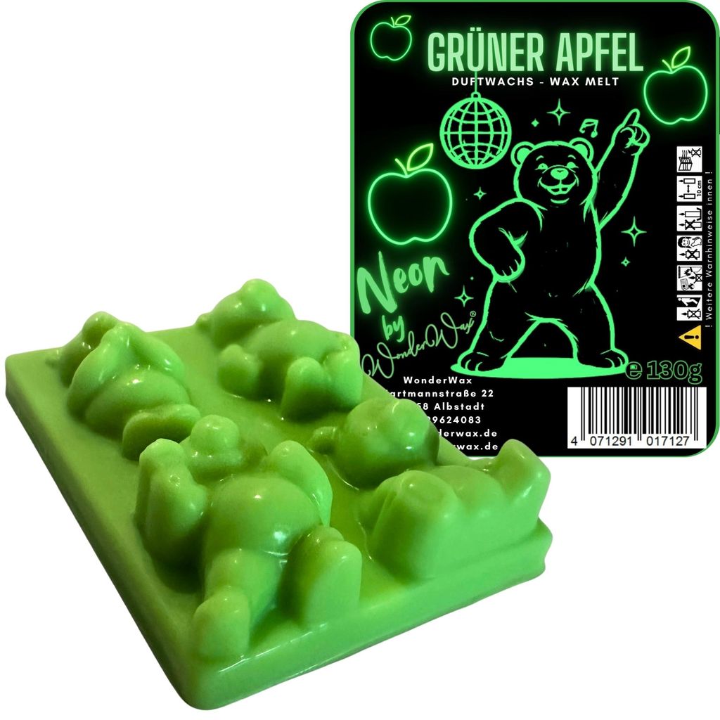 WonderWax Neon Duftriegel 6 x Duftwachs Bären Wachsmelt Duftwachs Raumduft für Duftlampen Soja Wachs Melts Duftmelt Aroma Wellnes Kerzen Wärmer ...