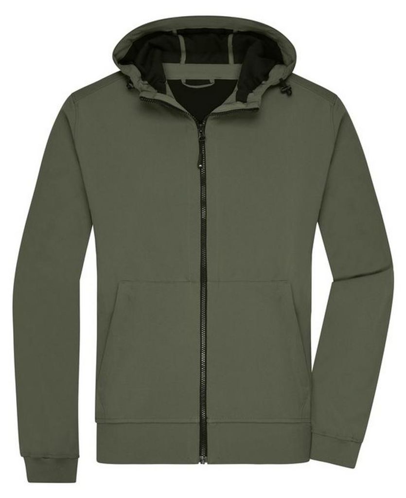 James and Nicholson - Softshelljacke mit Kapuze für Herren LT2853 (XL) (Oliv/Tarngrün)