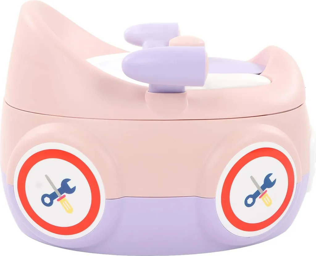 Pot pour bébé multifonction forme voiture violet avec coussin PU doux