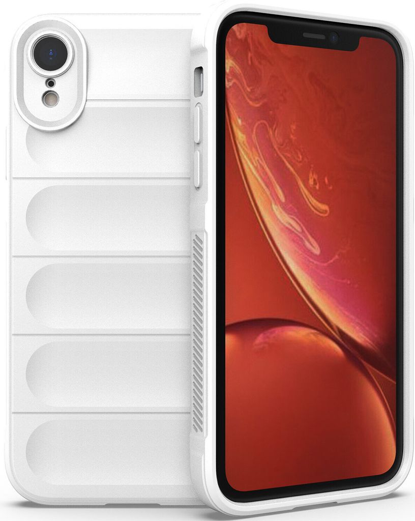 iPhone XR Hülle, Weich TPU Silikon Stossfest Anti-rutsch Schutzhülle für iPhone XR Weiß