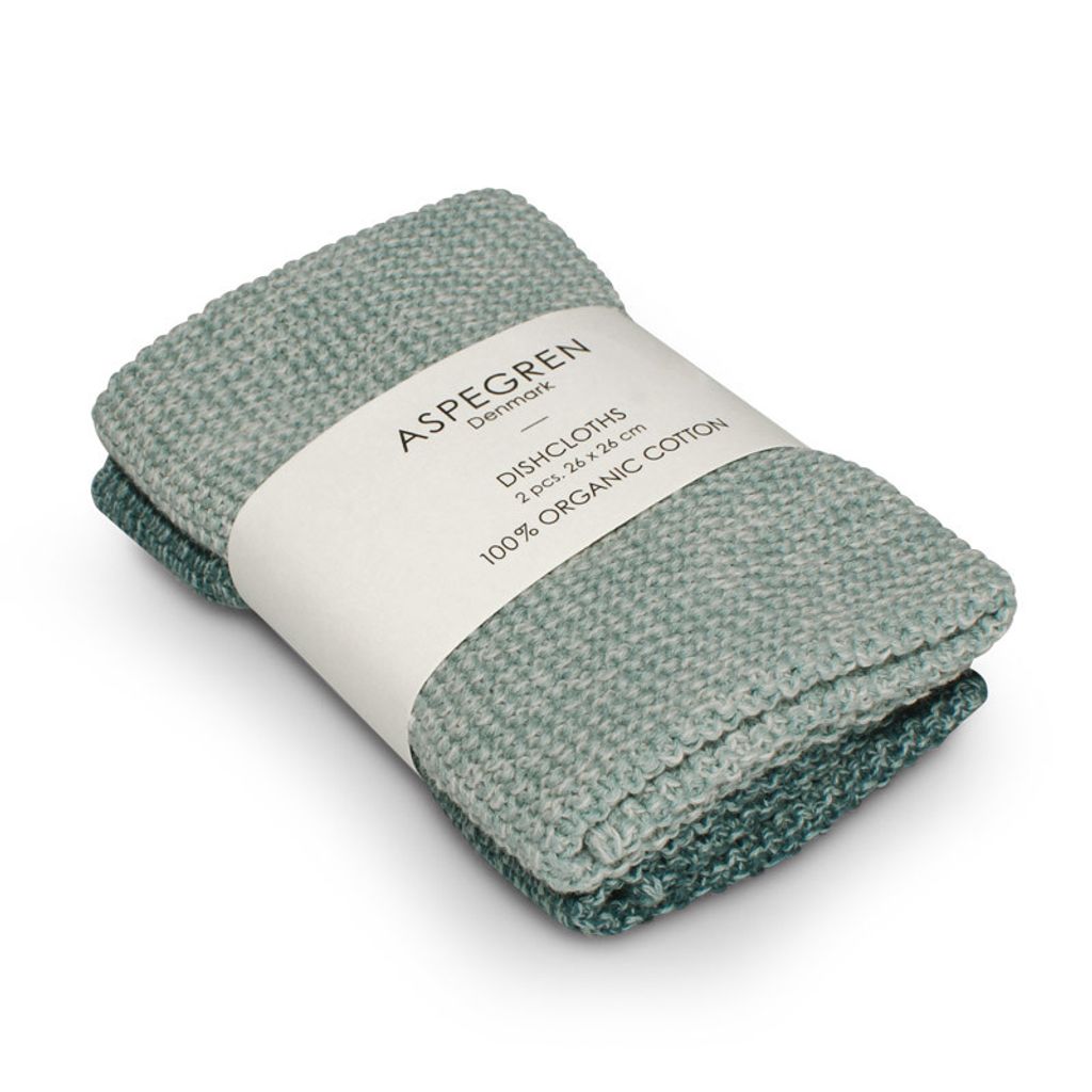 Aspegren Geschirrtücher Blend Seagreen 26 x 26 cm - 2 Stück Produktbild 