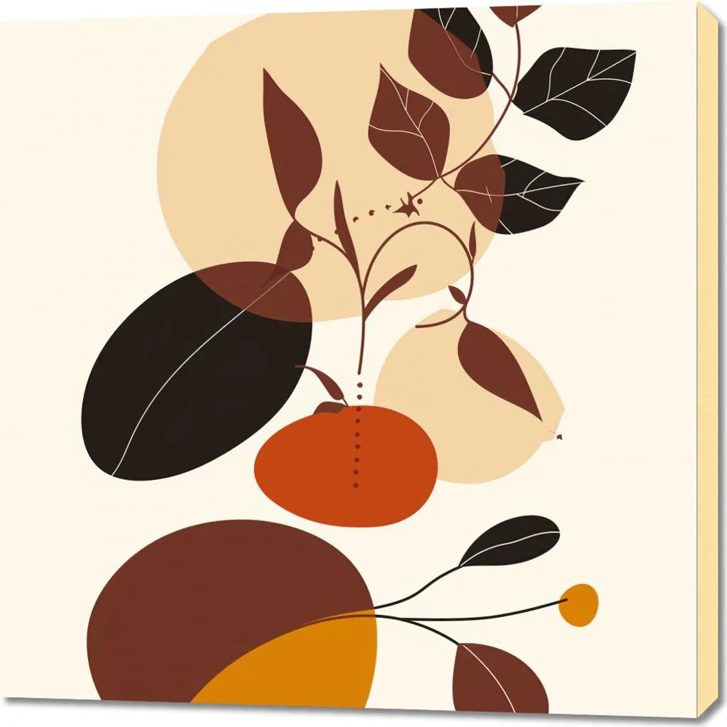 Image 90 x 90 cm Ambiance automnale - Tableau carré décoratif mural