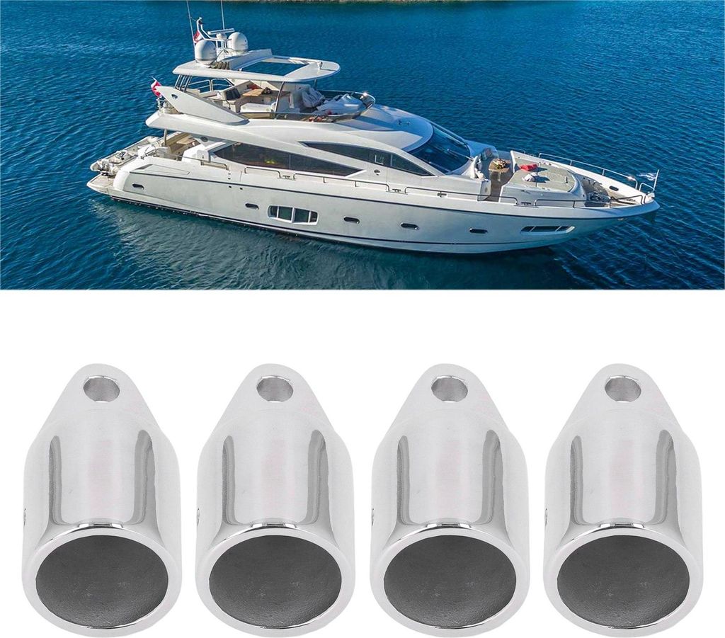 4PCS Sonnenschirm Top Auge Endkappe Edelstahl Anti Korrosion Rostfrei Bootsbeschläge für Yacht