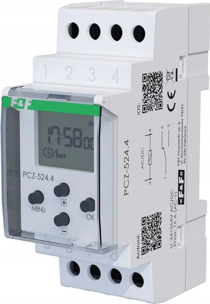 Timer Astronomico F&F PCZ-524.4 Nero 16A NFC - Sicurezza e Risparmio