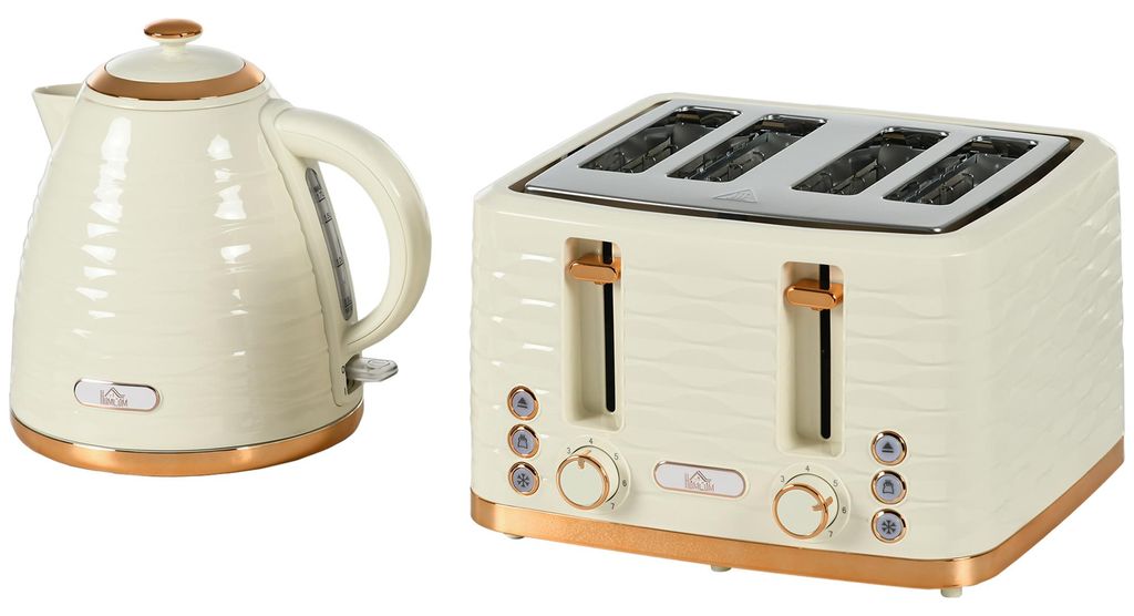 HOMCOM Waterkoker-toaster set met een waterkoker van 1,7 Productafbeelding 