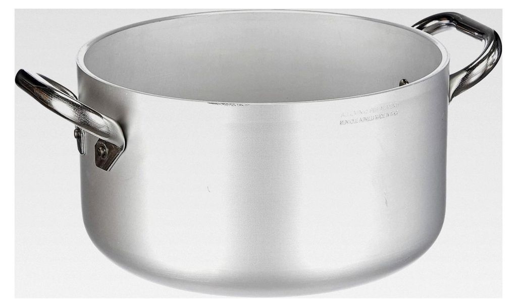 Pentole Agnelli Hochstrahlender zylindrischer Auflauf, professionelles Aluminium 5 mm, 24 cm
