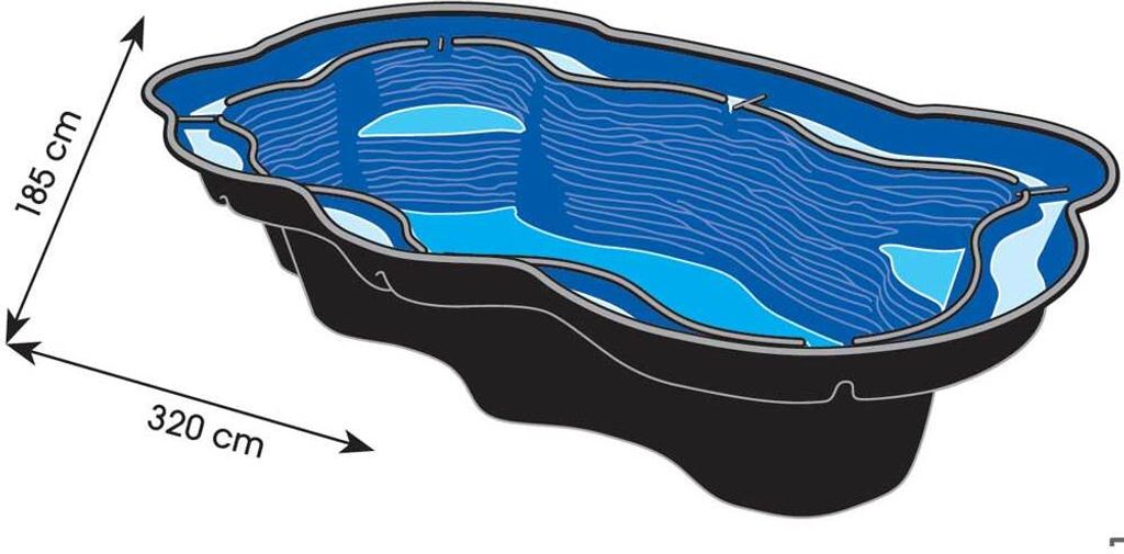 Ubbink Teichschale Iris SV Fertigteich-HDPE - H65 x 320 x Produktbild 