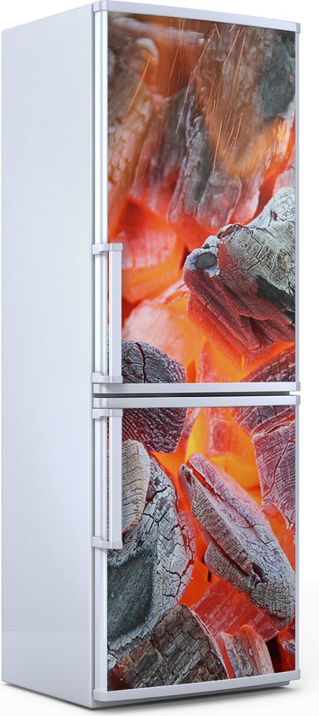 Magnete Dekorative - 60 cm x 180 cm - Küche Magnetmatte Kühlschrankmagnete - Grill Feuer Glut