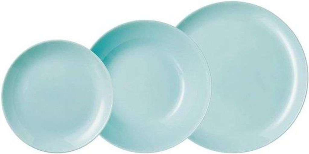 Türkises Opal Geschirr Set 6 Personen