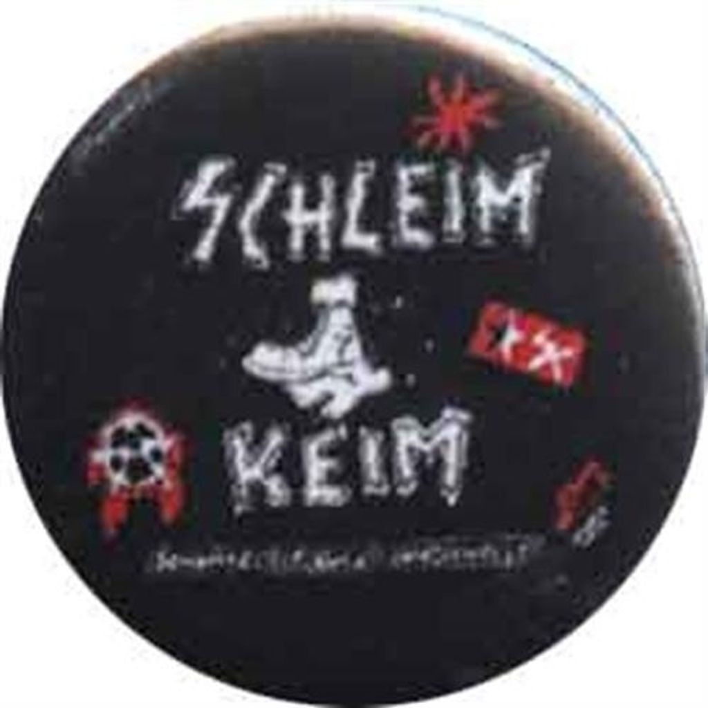 Schleimkeim - Schwarz Rot Gold Nie Gewollt - Button Produktbild 
