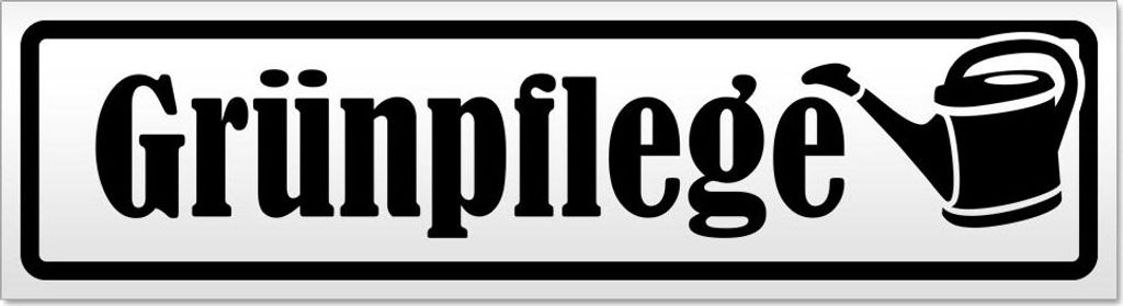 Grünpflege mit Gießkannen Magnetschild Schild magnetisch