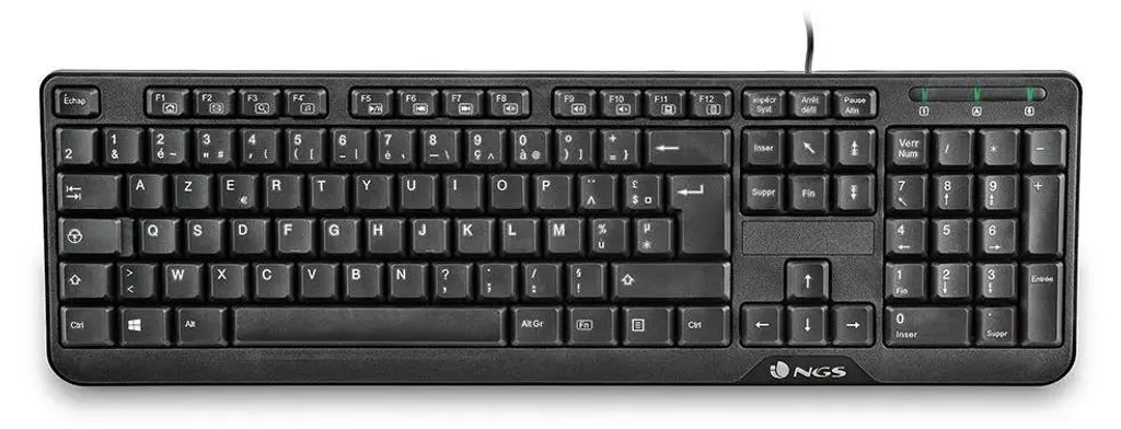 Clavier filaire NGS FunkyV3 touches à membrane silencieuses USB noir FR