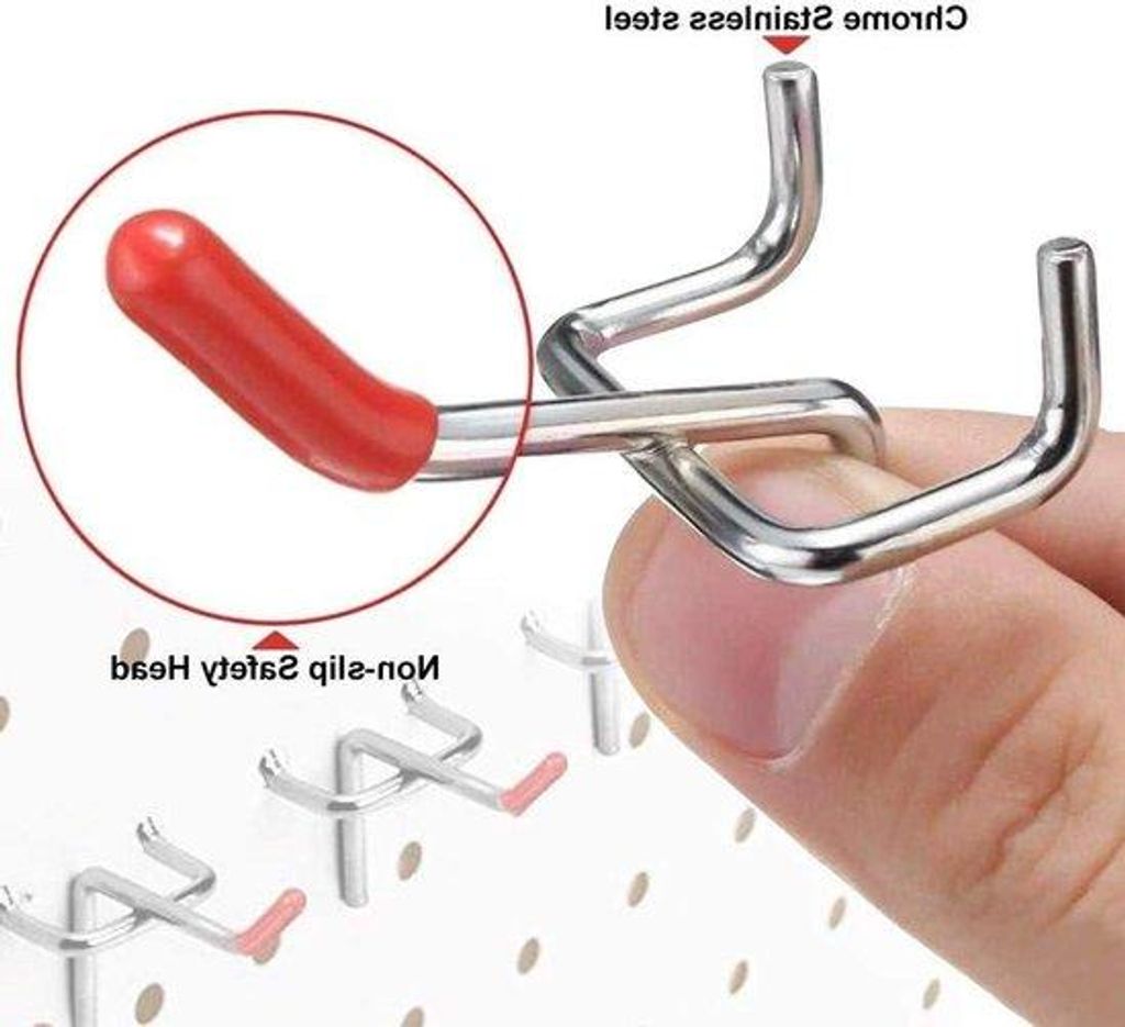 Set mit 25 Pegboard-Haken – Einzelne Pegboard-Haken aus Edelstahl für den Einzelhandel und die Sortierung von Werkzeugen sowie zum Aufhängen vo...
