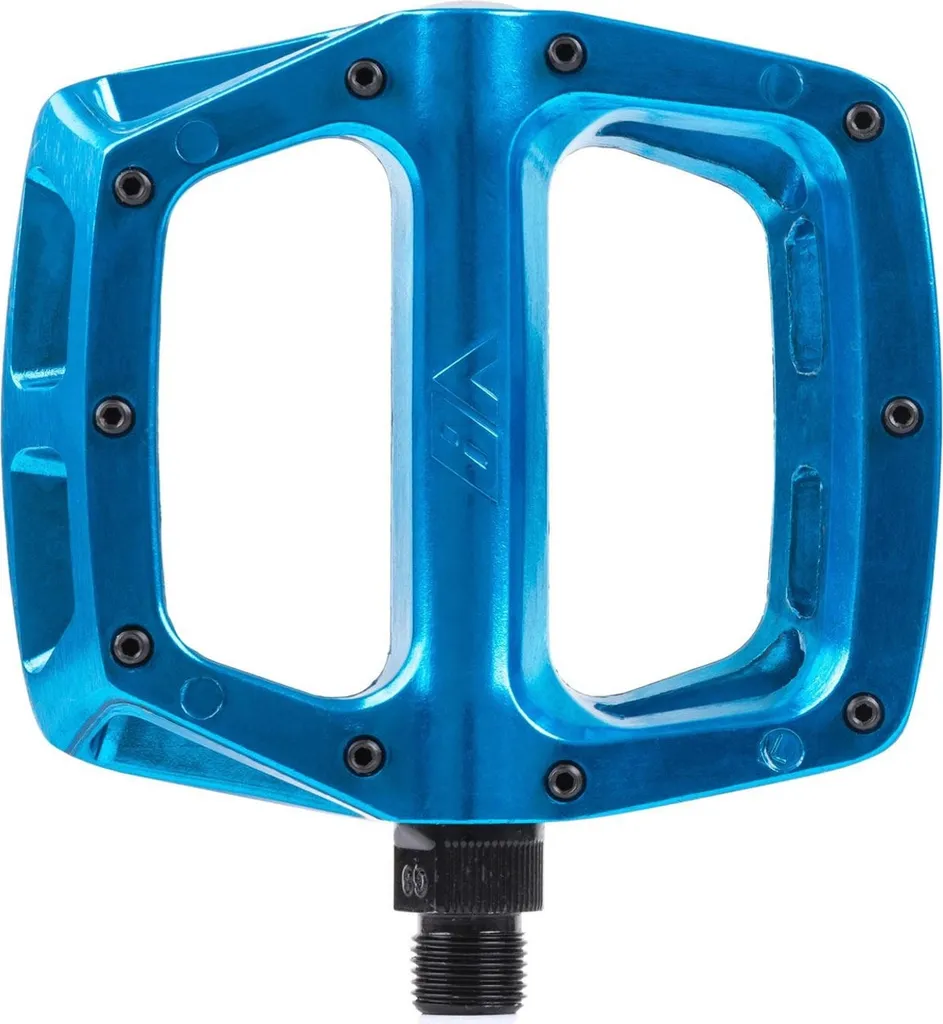 DMR V8 Pédale de plateforme Robuste en Alu avec Axe Chromoly Bleu