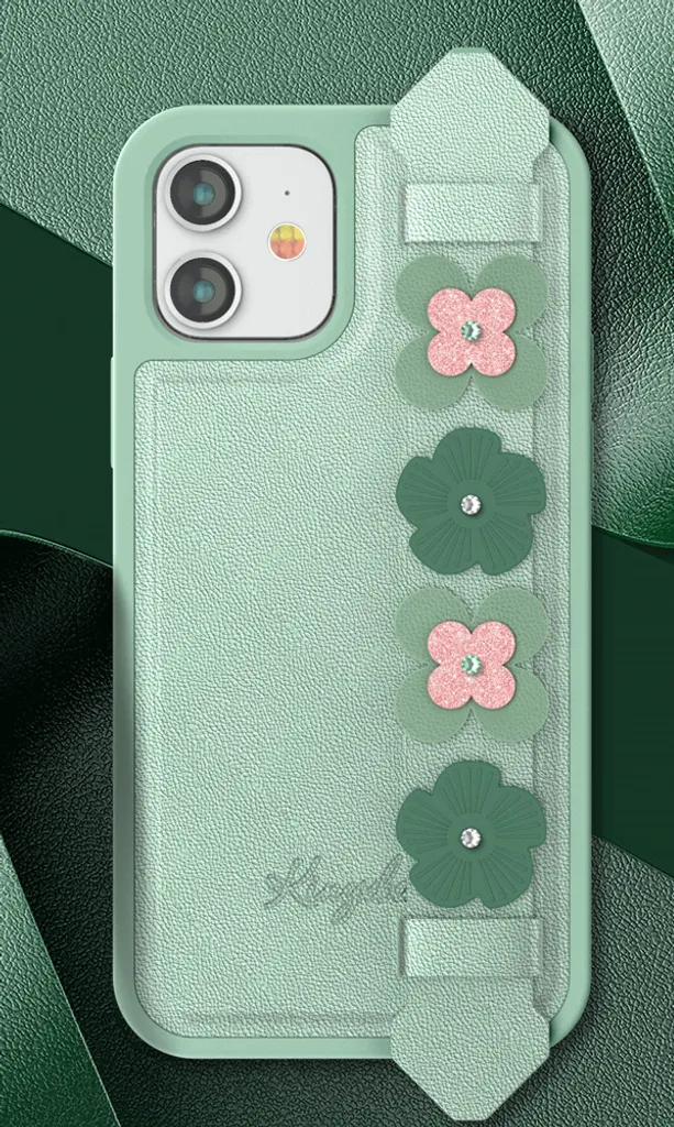 Coque iPhone 12 Mini idéale pour appels vidéo avec support et bijoux