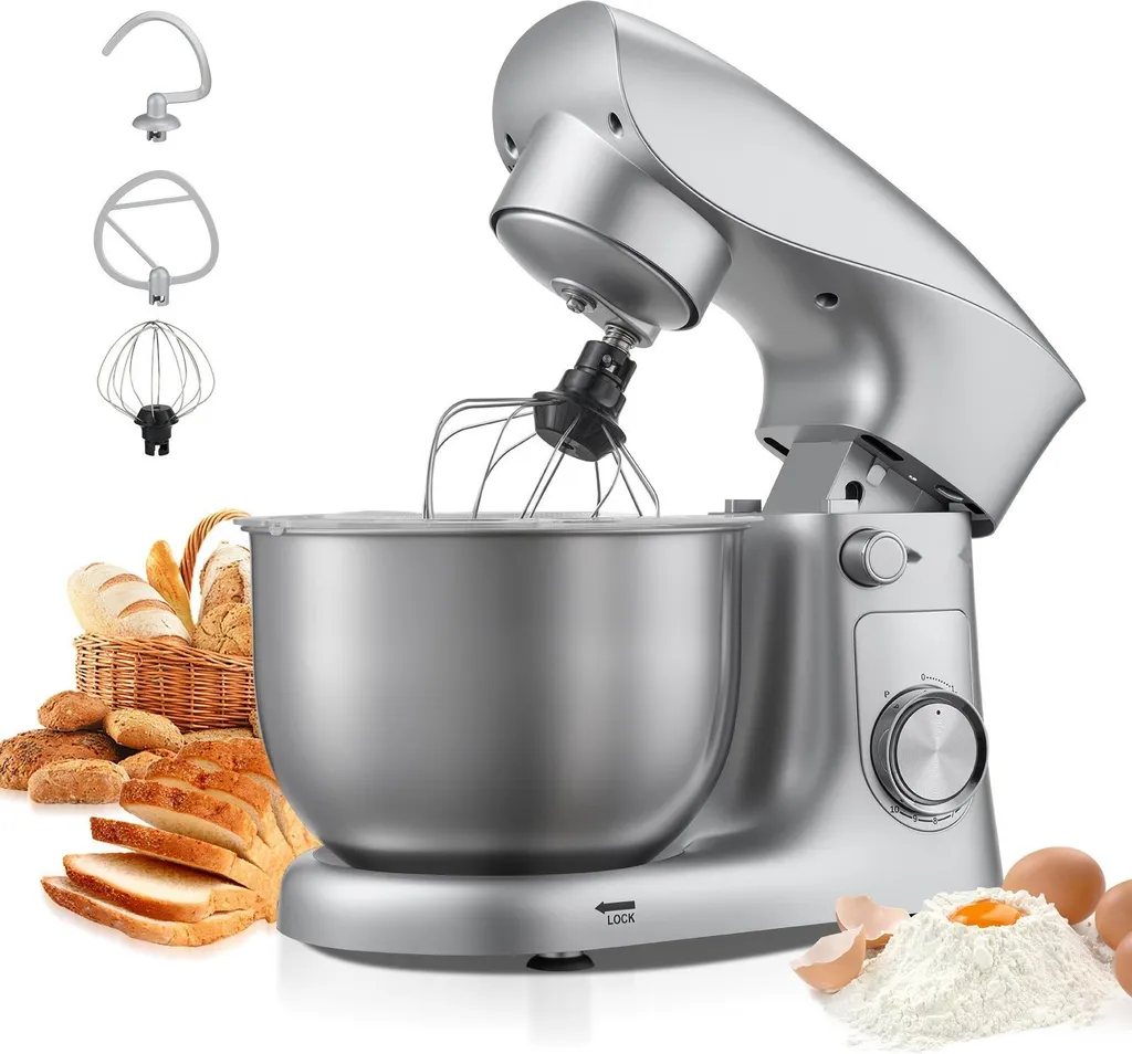 Robot pétrin puissant 1500W pour réussir vos pâtes sans effort - Bol 4,2L