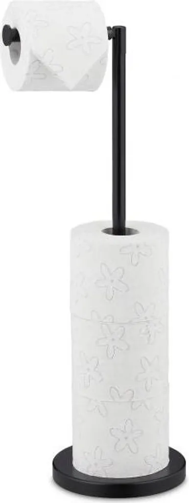 Porta Carta Igienica Nero Opaco - Design Moderno Acciaio Inox SUS 304