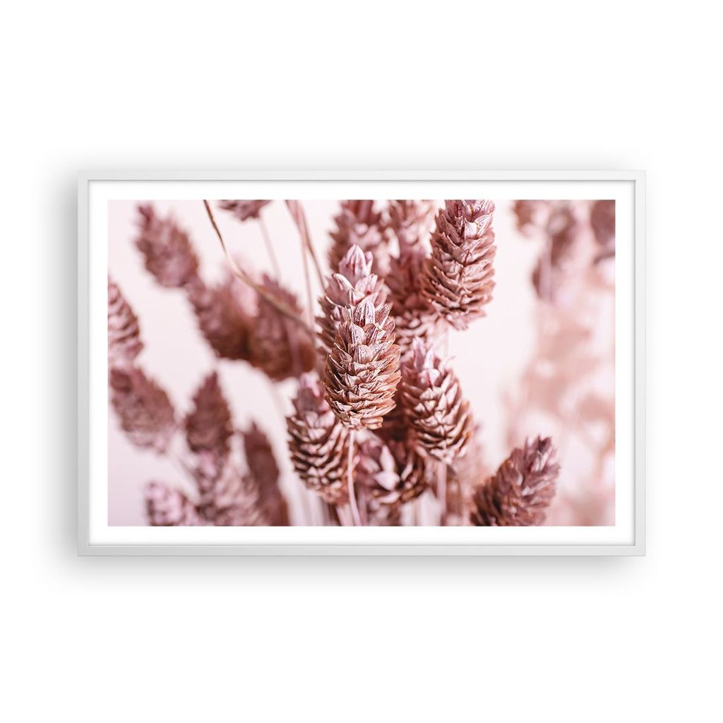 Gerahmtes Poster - Weißer Rahmen - Getrocknet Blume Eco - 91,5x61 cm - Wand Bild - Wanddeko - Wandbilder - Kunstposter - Wandposter - Bilderrahmen...