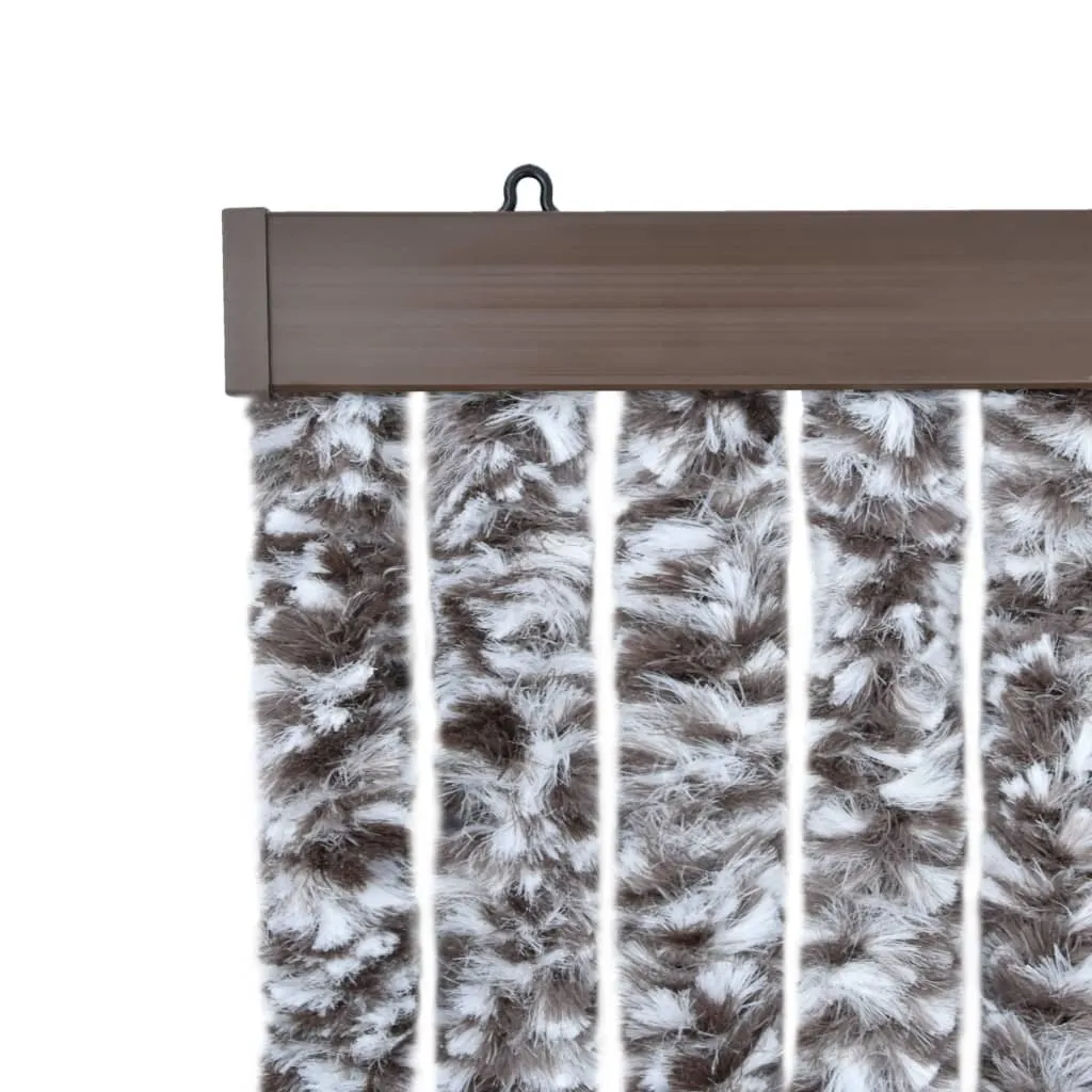 Moustiquaire de porte Chenille bicolore 90x220 cm robuste et plissée - 5