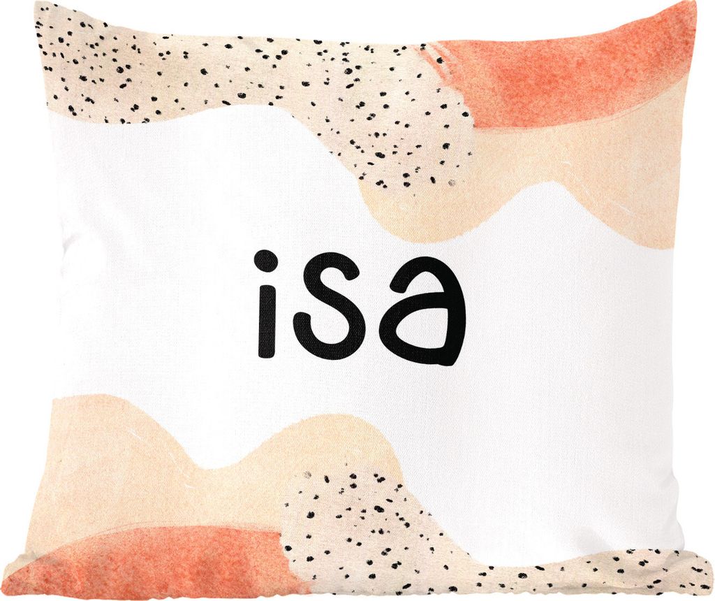 MuchoWow Zierkissen Sofakissen Wohnzimmer Dekokissen 45x45 cm Isa - Pastell - Mädchen - Schlafpolster - Polster für das Sofa