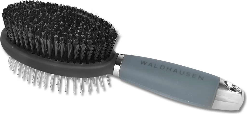 Spazzola Doppia in Gel Nero per Animali e Capelli | Comfort Totale