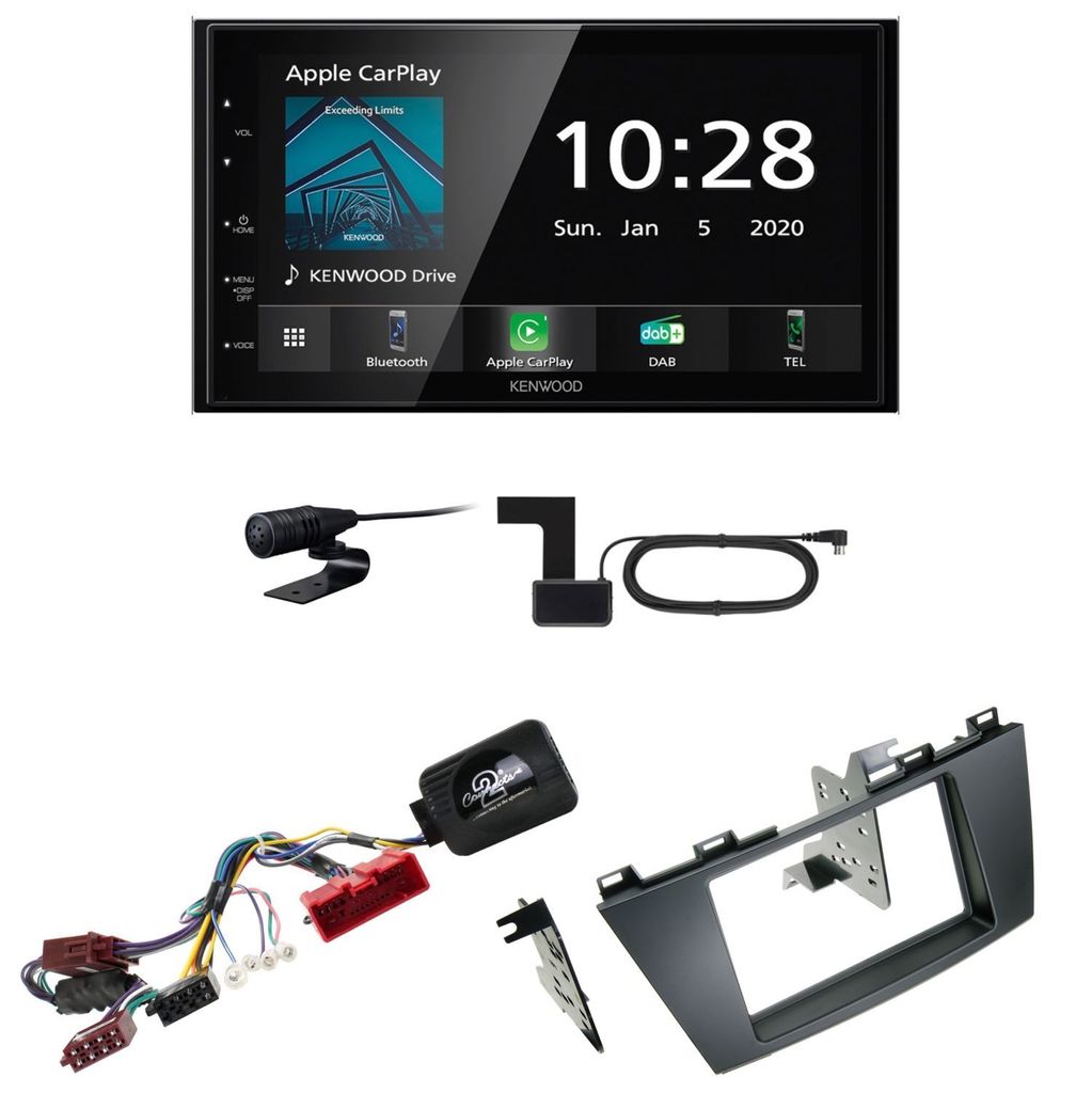 Kenwood DMX-5020DABS CarPlay Android Auto USB Bluetooth Einbauset für Mazda 5 CW