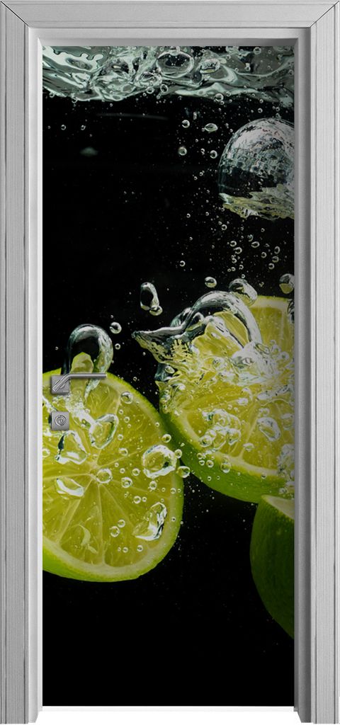 Tür Selbstklebende 80x210 cm Türfolie Türtapete Klebefolie - Früchte Spritzen
