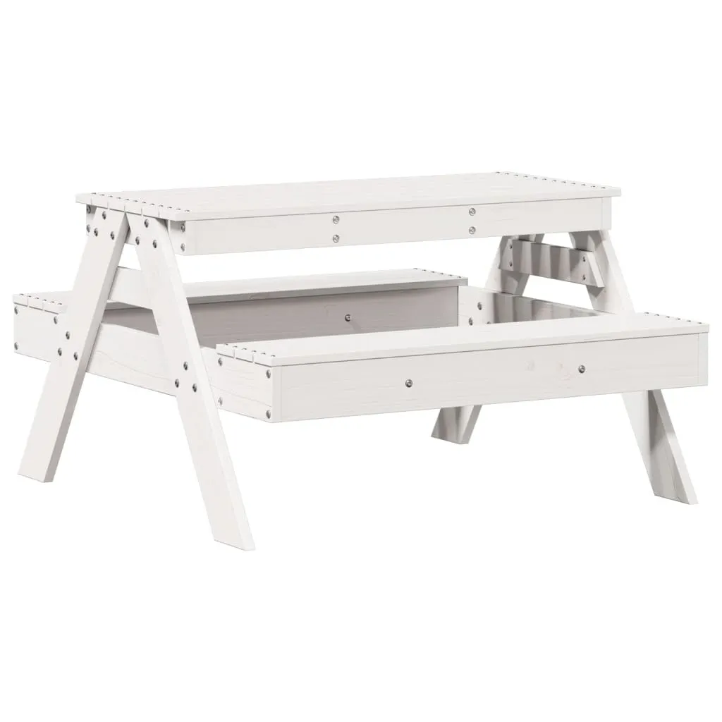 Arredo Outdoor Bambini: Tavolo SYFAX™ Bianco in Legno Massello