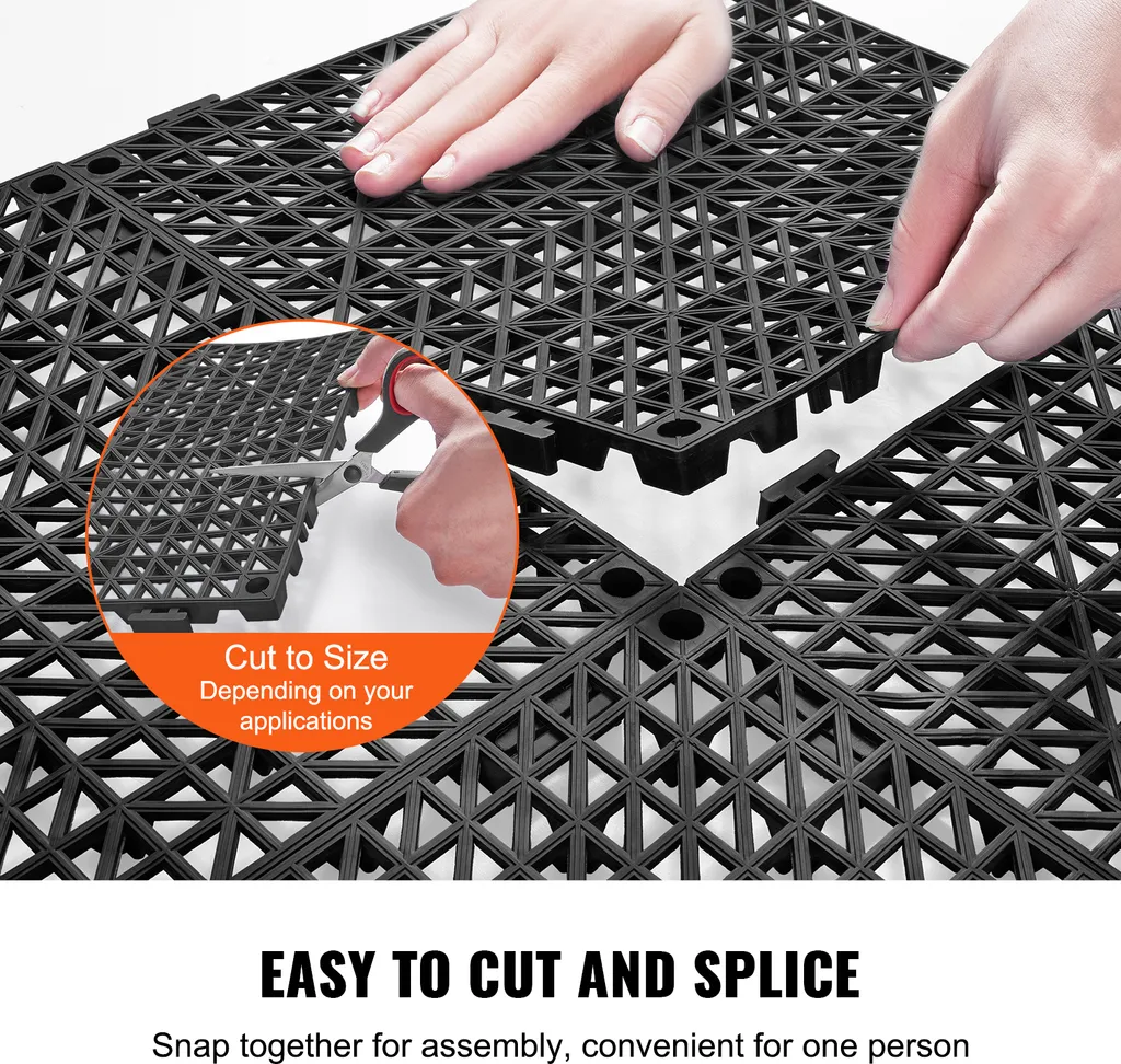 Solution Sol Glissant : 50 Dalles de Drainage en PVC pour Toilettes et Eau - 4
