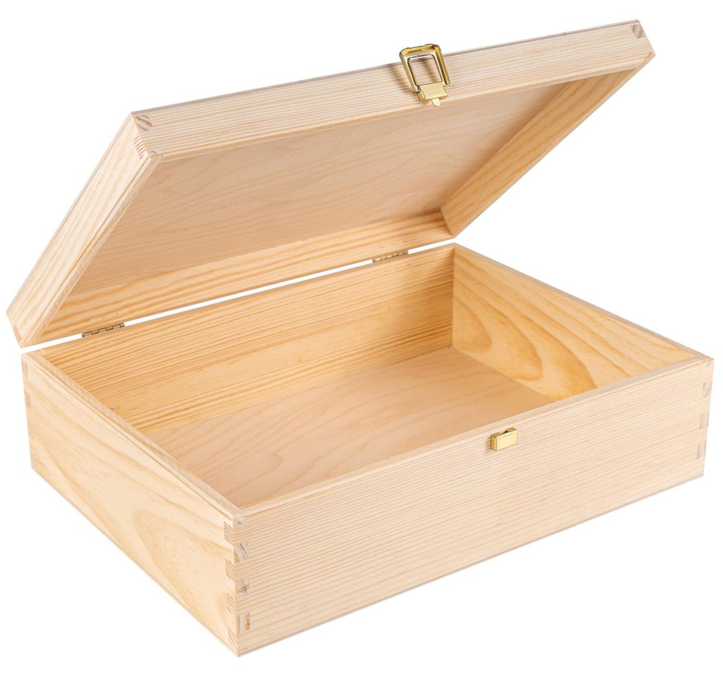 Creative Deco A4 Houten Onbeschilderde opbergdoos, 33.8 x Productafbeelding 