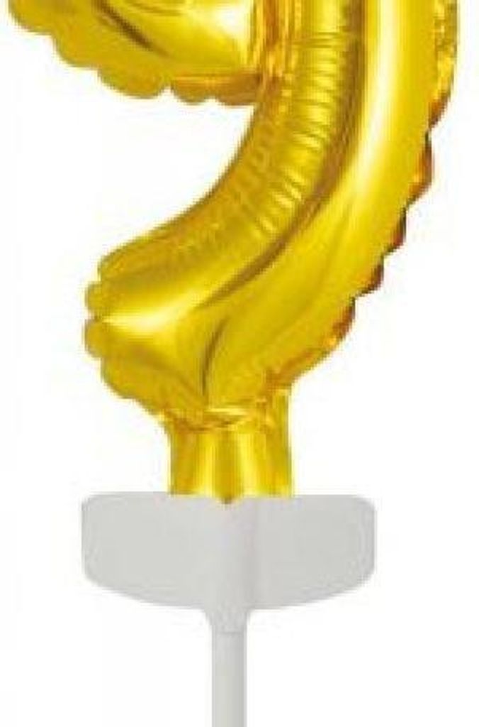 amscan folienballon Nummer '9' 18,5 x 9 cm Gold